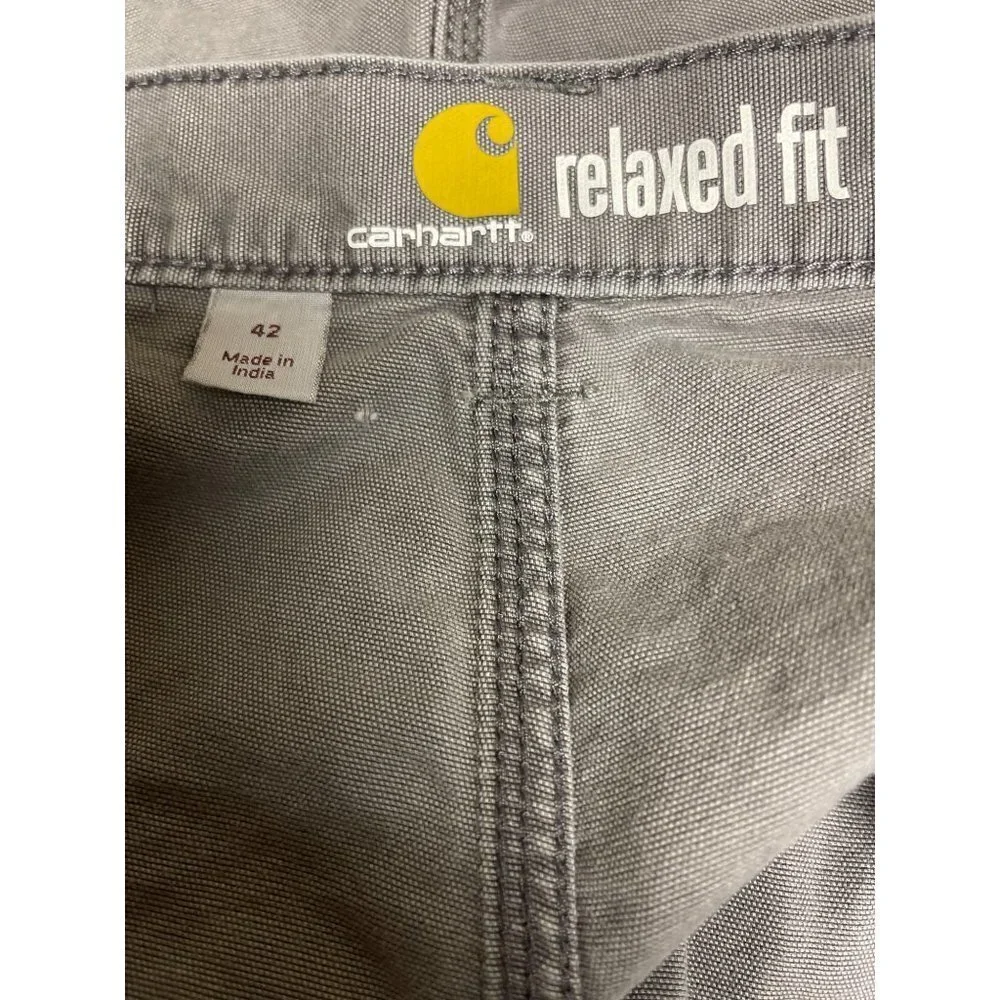 Carhartt Relaxed Fit Grey Cargo Denim Jean Shorts Men's Size 42